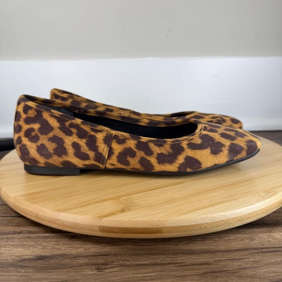 Vionic Shoes - Vionic Orinda Ballet Flats Women 6 Leopard Print Brown Excellent Square Toe